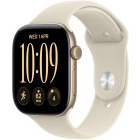 SmartWatch Apple Watch Series 12, GPS, 42mm Carcasa Aluminium Light Gold, Sand Sport Band - S/M