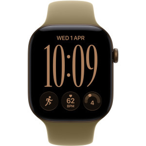 Apple Watch Series 12, GPS, 46mm Carcasa Aluminium Dark Bronze, Olive Sport Band - M/L