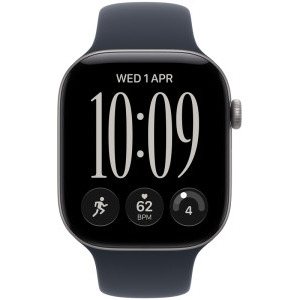 Apple Watch Series 12, Cellular, GPS, 46mm Carcasa Aluminium Space Grey, Navy Blue Sport Band - M/L