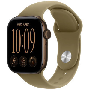 Apple Watch Series 12, Cellular, GPS, 46mm Carcasa Aluminium Dark Bronze, Olive Sport Band - M/L