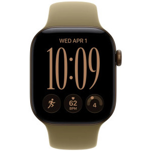 Apple Watch Series 12, Cellular, GPS, 46mm Carcasa Aluminium Dark Bronze, Olive Sport Band - M/L