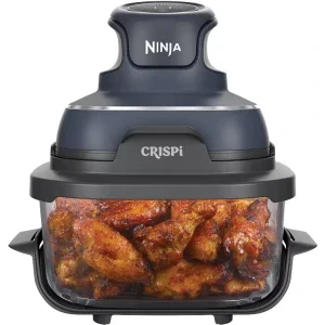 Ninja Friteuza cu aer cald portabila CRISPi FN101EUGY, 1700W, 1.4 L / 3.8L, Albastru