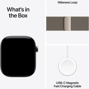 Apple Watch Series 12, Cellular, GPS, 42mm Carcasa Natural Titanium, Natural Milanese Loop