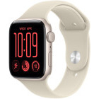 SmartWatch Apple Watch SE 3 (2025), GPS, 44mm Aluminium Starlight cu Sand Sport Band - S/M