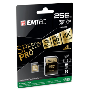 Emtec microSDXC Speedin Pro Android A1 256GB Clasa 10 / UHS-1 U3 Cu Adaptor