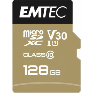 Emtec microSDXC Elite Gold 128GB Clasa 10 / UHS-1 U3 Cu Adaptor