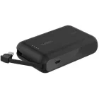 Baterie externa Belkin 10000 mAh, 1x USB-C, 20 W, Cablu USB-C integrat, Black