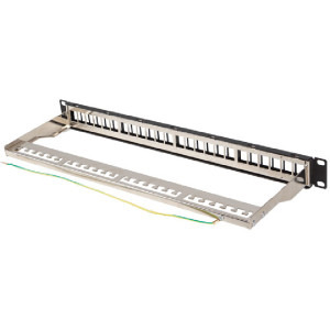 Lanberg Patch panel, 24x Keystone, FTP, Black