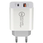 Lemontti 1x USB-C, 1x USB-A QC 3.0, 20W, White