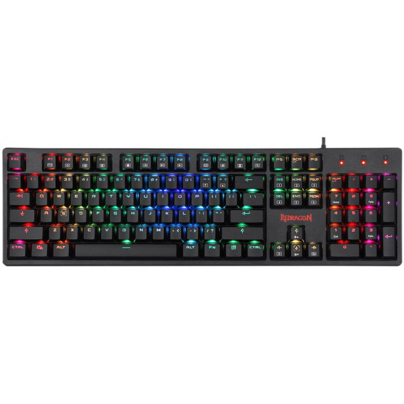 Tastatura gaming mecanica Redragon Kama neagra iluminare RGB switch-uri maro [0]