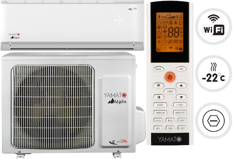 Aer conditionat Yamato Alpin YW18IG5, 18000 BTU, Clasa A++/A+,Wi-Fi, Inverter + Generator Cold Plasma