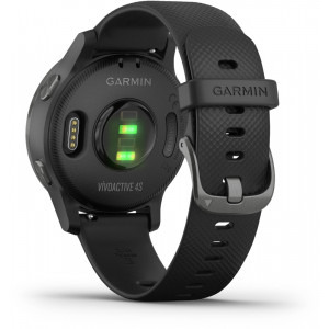 Garmin Vivoactive 4S, negru, curea silicon negru, GPS + HR