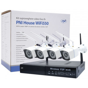 PNI House WiFi550 NVR + 4 Camere WiFi