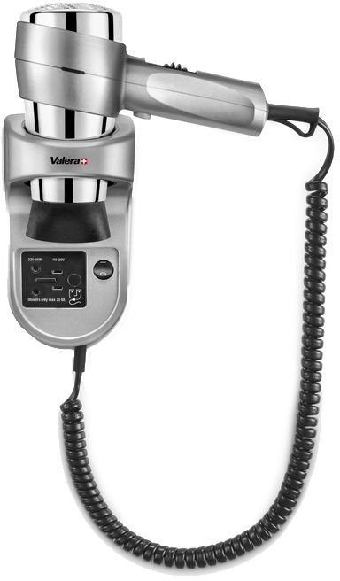 Uscator de par Valera Action Super Plus 1600 Shaver Silver, montare pe perete