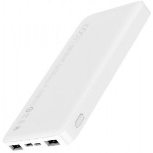 Xiaomi Redmi Power Bank, 10000 mAh, 2x USB, 1x USB-C, White