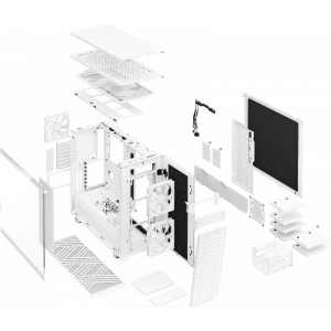 Fractal Design Define 7 White TG Clear Tint