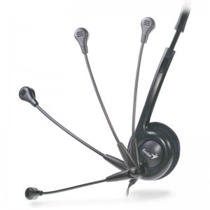 Genius Office/Call Center, Over-Head HS-200C 2x Jack Black