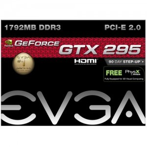 EVGA e-GeForce GTX 295 1.79GB DDR3 896-bit backplate