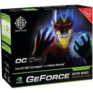 BFG Tech GeForce GTS 250 OC 512MB DDR3 256-bit 55 nm