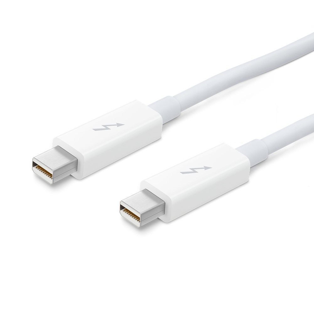 Cablu periferice Apple Thunderbolt Male - Thunderbolt Male, 2m, alb