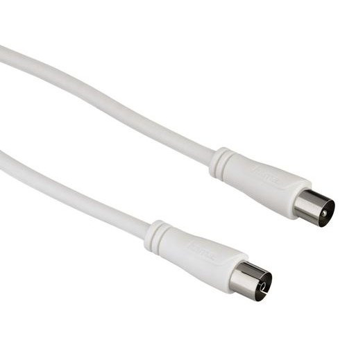 Cablu video Hama Antena Coaxial Male - Coaxial Female, 90db, 5m, alb
