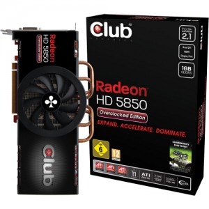 Club 3D Radeon HD5850 Overclocked Edition 1GB GDDR5 256-bit