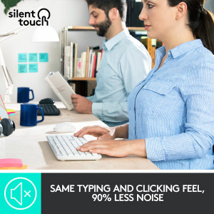 Logitech MK295 SilentTouch Wireless Combo Off White