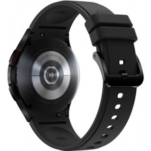 Samsung Galaxy Watch 4 Classic, 42 mm, otel negru, curea silicon negru, Wi-Fi, Bluetooth, GPS, NFC, rezistent la apa
