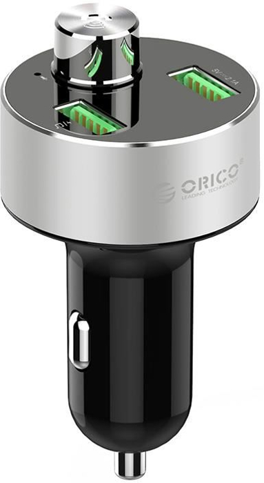 Incarcator auto Orico UBT-2U, 2x USB, Bluetooth, microSD slot, 15.5W, Silver