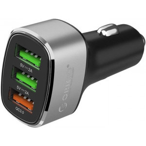 Orico UPB-3U, 3x USB, 38W, Silver-Black, tehnologia Quick Charge 3.0