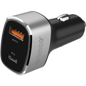 Incarcator auto Orico UPL-2U, 1x USB, 1x USB-C, Grey, tehnologia Quick Charge 3.0