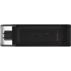 Memorie externa Kingston DataTraveler 70 64GB USB 3.2 Type-C Black