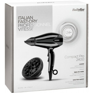 BaByliss Compact Pro 6715DE, 2400W, Negru
