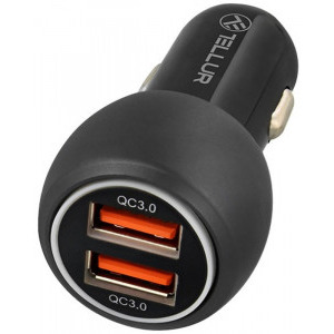 Incarcator auto Tellur FCC8, 6A, 36W, negru