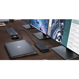 DELL Docking WD19S, putere incarcare 180W, suport conectare pana la 3 monitoare, Gigabit LAN, USB-C