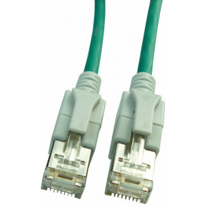 Schrack CAT6a Patch Cable S/FTP cu LED 0.5m verde
