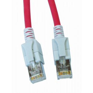 Schrack CAT6a Patch Cable S/FTP cu LED 5m rosu