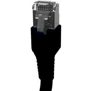 Schrack CAT6a Patch Cable S/FTP 0.5m negru