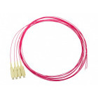 Cablu retea Schrack Pigtail LC, 50/125µm OM4, 2m, Easy Strip, Violet,4buc