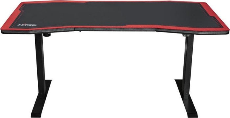 Birou Gaming Nitro Concepts D16E Carbon Black/Red cu reglaj electric pe inaltime