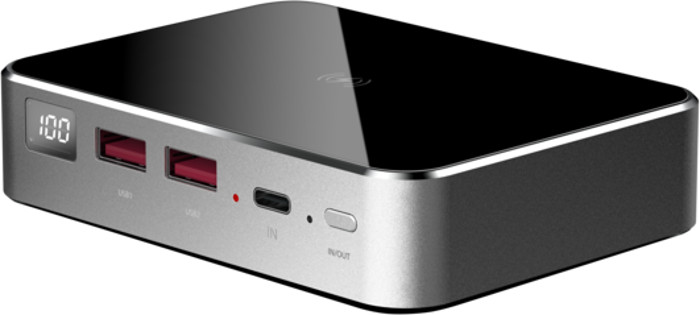 Baterie externa Prestigio Graphene PD, 20000 mAh, 2x USB, 1x USB, Wireless, Black