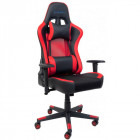 Scaun gaming Inaza Rocktooth Black/Red - spatar din mesh perforat