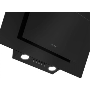 Arctic decorativa AHI6332B, Putere absorbtie 320 m3/h, 3 trepte de viteza, Iluminare LED, 60 cm, Negru