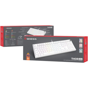 Genesis THOR 404 RGB Outemu Peach Silent Switch Mecanica White