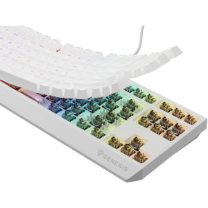 Genesis THOR 230 TKL RGB White Outemu Brown Switch Mecanica