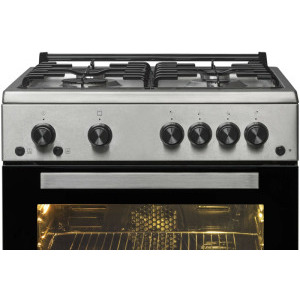 Beko FSHT62111GX, Gaz, 4 arzatoare, Sistem de siguranta, Aprindere integrata, CleanZone, Grill, Rotisor, 60 cm, Inox