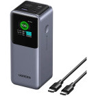 Baterie externa Ugreen PB721, 20000 mAh, 1x USB, 2x USB-C, 130 W, Display, Grey