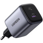 Incarcator retea Ugreen CD350, 1x USB-C, 1x USB, Quick Charge 35 W, GaN, Grey