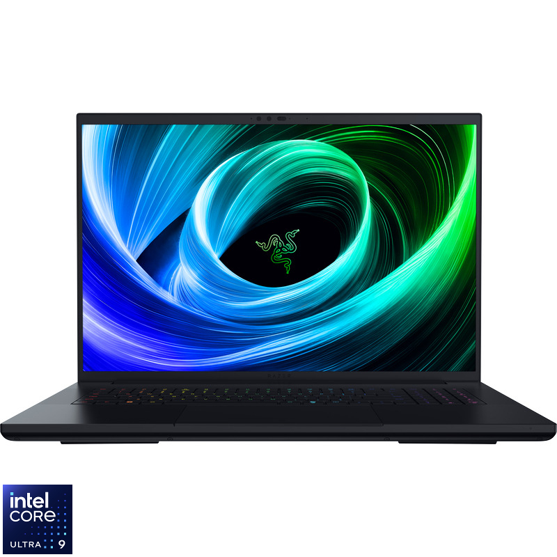 Laptop Razer Gaming 18'' Blade 18, UHD+ 240Hz / FHD 440Hz, Procesor Intel® Core™ Ultra 9 275HX (36M Cache, up to 5.40 GHz), 32GB DDR5, 1TB SSD, GeForce RTX 5070 Ti 12GB, Win 11 Home, Black