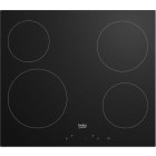 Plita incorporabila Beko HIC64401, Vitroceramica, 4 zone de gatit, Control touch, 60 cm, Negru